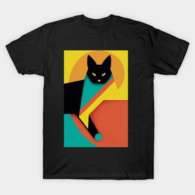 Bauhaus cat 3 T-Shirt by BAJAJU